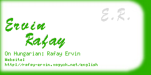 ervin rafay business card